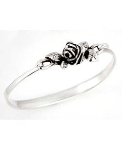Full Bloom Hobart Rose Bracelet (Silver)