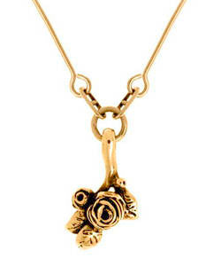 Flowering Hobart Rose Pendant (18ct Rose Gold)