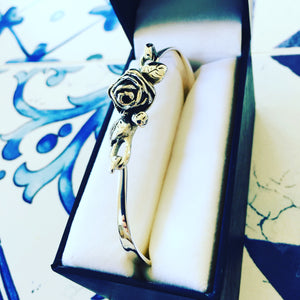 Full Bloom Hobart Rose Bracelet (Silver)