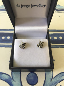 Hobart Rose Bud Earrings (Silver)