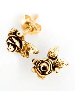 Rose flower earrings deals