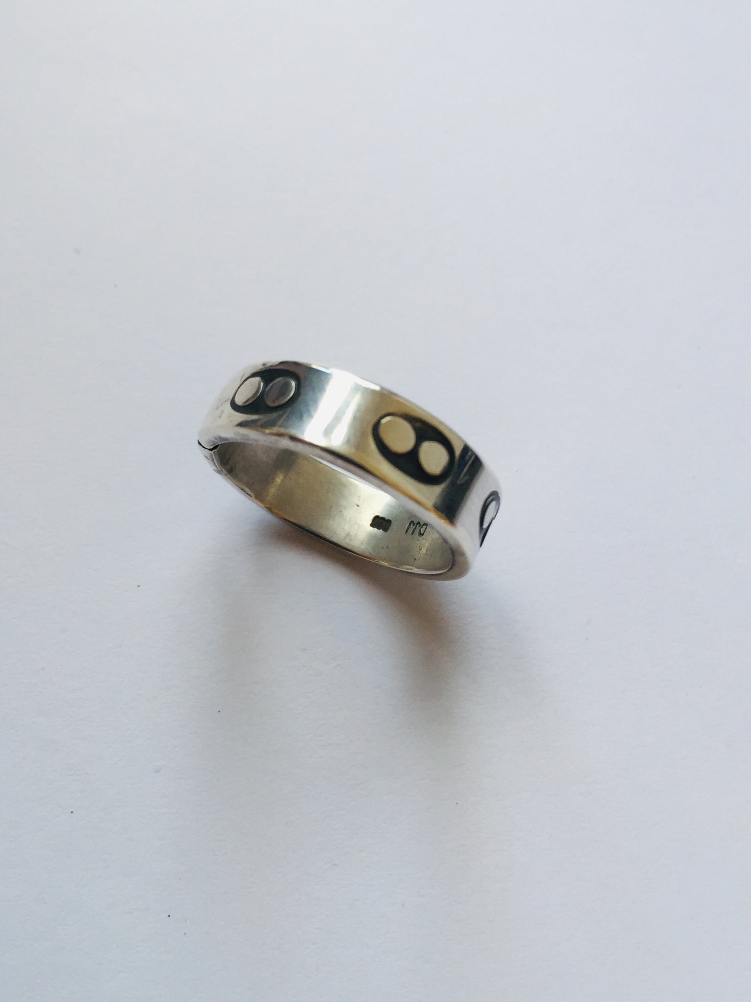 Double Circle Punch Ring (Silver)