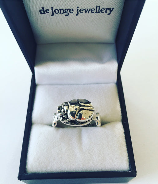 Scarab Beetle Ring (Silver)