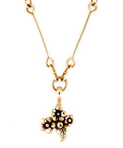 Short Stem Forget-me-not Pendant (18ct Rose Gold)