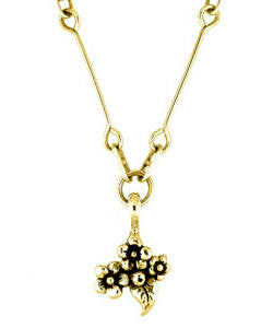 Short Stem Forget-me-not Pendant (18ct Gold)