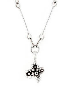 Short Stem Forget-me-not Pendant (Silver)