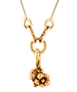 Single Flower Forget-me-not Pendant (18ct Rose Gold)