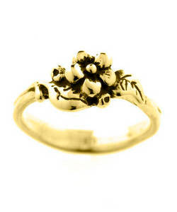 Single Flower Spring Blossom Ring (18ct Gold)