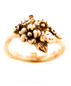 Two Flower Spring Blossom Ring (18ct Rose Gold)